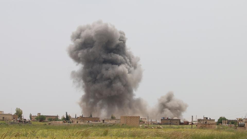 Kampanye Pemboman Biadab Rezim Teroris Assad dan Rusia di Pedesaan Idlib Berlanjut